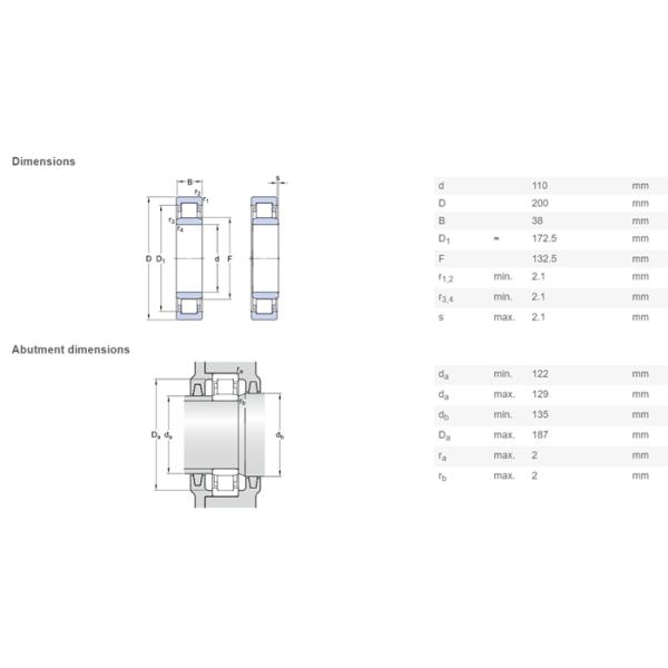 Brass Cage Cylindrical Roller Bearing Oil Lubrication 110×200×38mm For Generator