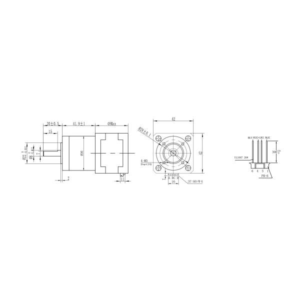 42mm 68 Oz-в 6.56v коробка передач 42BYGH868-14AG5 коробки передач Stepper мотора 2 участков планетарная