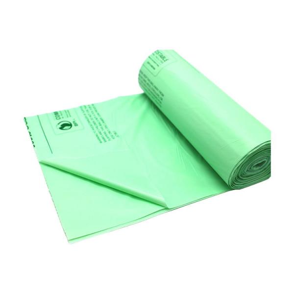 o lixo biodegradável do verde 11-210mic ensaca Compostable para a casa limpa