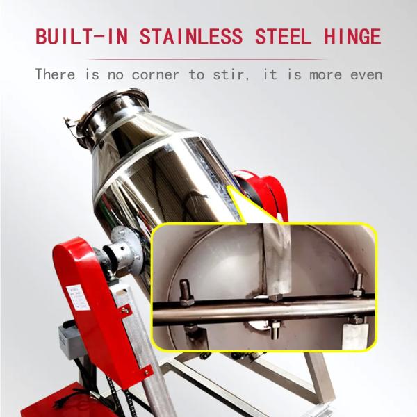 Stainless Steel Rotary Drum Mixer 360 Degree 100KG 200KG 2.2 KW