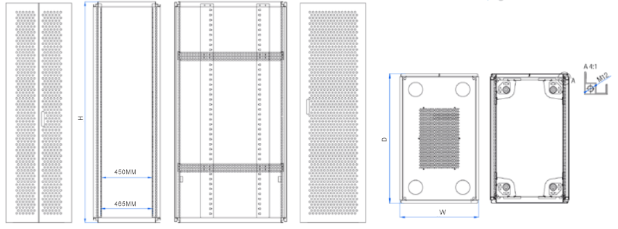 42U/47U Capacity Server Rack Cabinet with 1000 KG Load Capacity and SPCC Cold Rolled Steel Construction