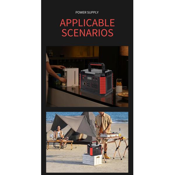 Rechargeable Battery Solar Portable Power Station 500W 1000W 2000W