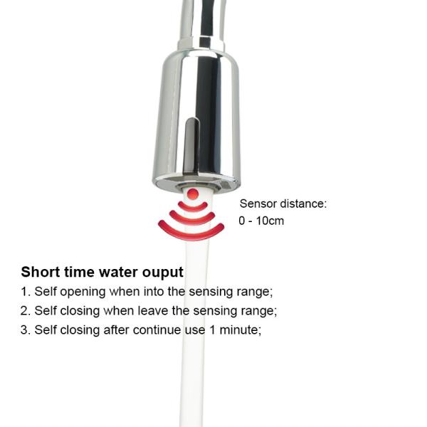 Infrared Sensor IP65 0.8Mpa Automatic Kitchen Sink Faucets
