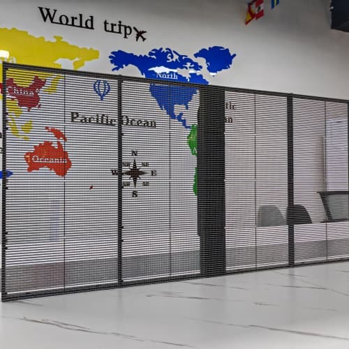 Écran de grille LED personnalisable haute définition pour la publicité intérieure et extérieure, étanche, économe en énergie, lumières ponctuelles PC