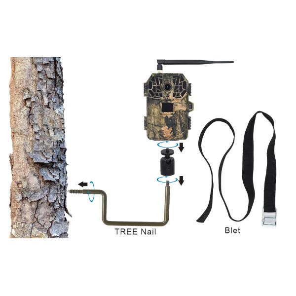 дистанционное управление IP66 камеры 4G Lte следа промежутка времени 1080P 0.35mA 0.15S