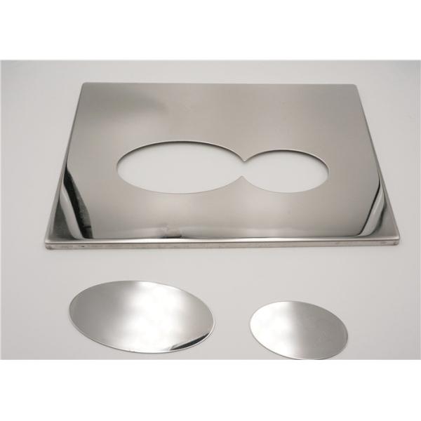 Couverture de réservoir d'eau de toilette d'acier inoxydable, bouton durable de flux de toilette