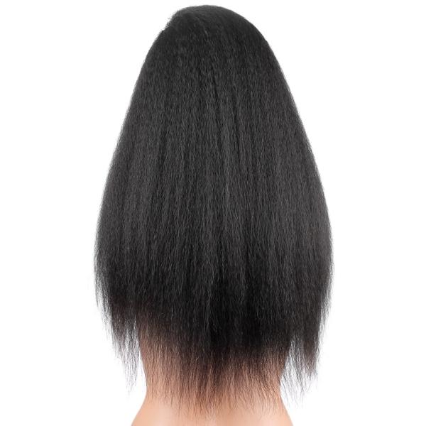 Raw Virgin Hair Front Lace Human Hair Wigs Yaki Kinky Straight Smooth And Luster