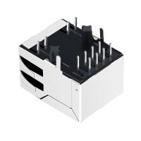 JXD0-0008NL Tab Down 10/100 de verde /Yellow do conector dos ethernet Rj45 do porto da base-T 1x1 conduziu
