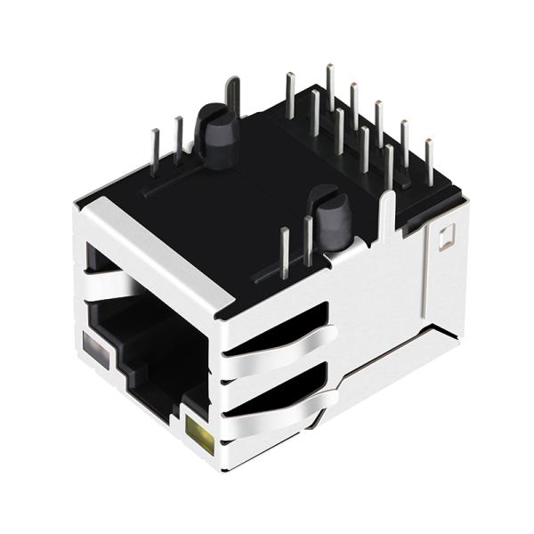 RT7-174ABB1A Magnetic RJ45 1X1 Tab Up 10/100 BaseT Ethernet PCB 8pin With LED