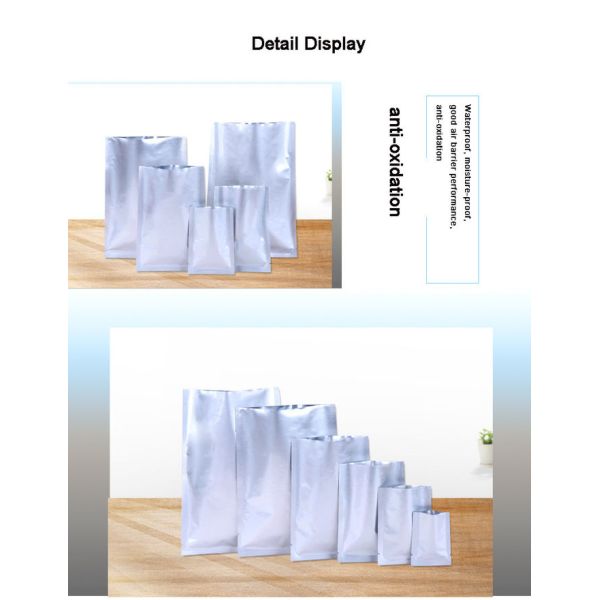 Resealable Zip Lock Silver Aluminum Foil Bag Biscuit Packaging
