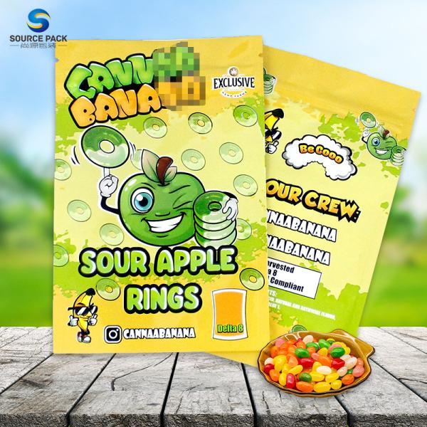 Smell Proof Custom Weed Packaging Bag For Delta 8 Candy Gummies Storage