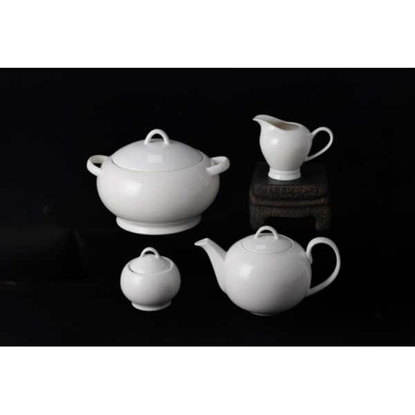 new bone china - tea set /tea pot/sugar pot/creamer/tureen white glaze for daily used ceramics