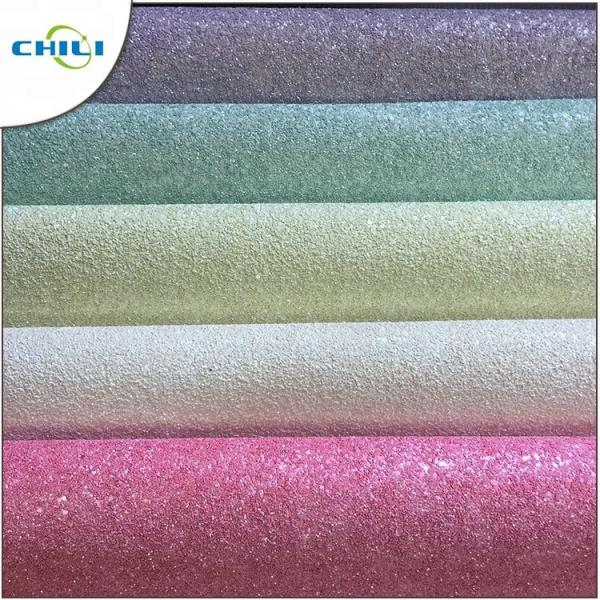 Custom Silver Glitter Wallpaper 0.6mm Thickness 137cm Width Entertainment