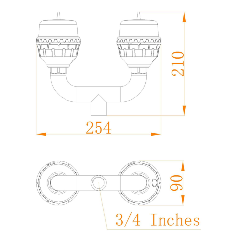 Solar Powered IP66 Waterproof Double Aviation Obstruction Light with 100,000 Hours Lifespan and Dusk-to-Dawn Operation