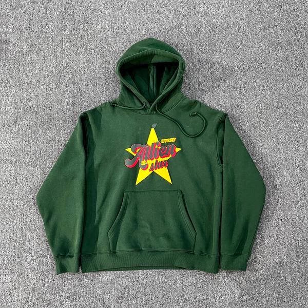 Sudadera con capucha personalizada OEM para hombre con logotipo serigrafiado 100% algodón, estilo urbano, estampado en relieve