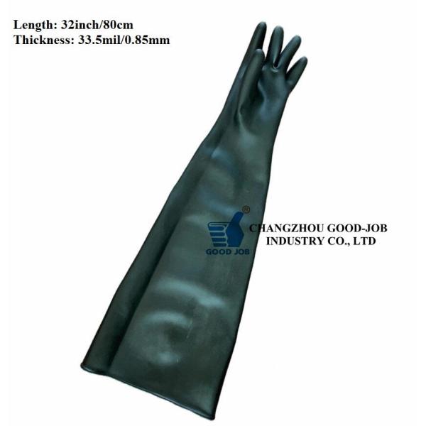 Pharmaceutical Sandy Long Sleeve Neoprene Gloves 80cm 31.5inch