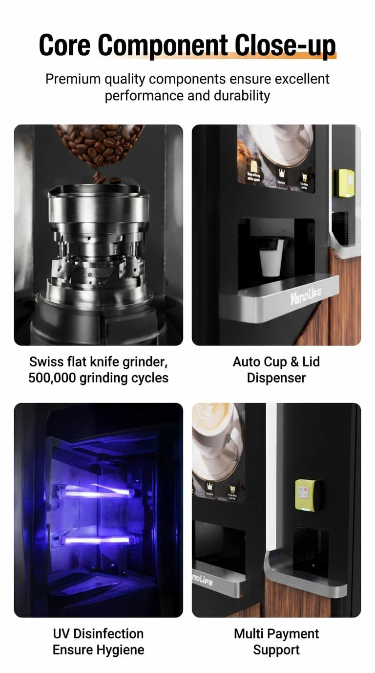 Commercial Self-Service Beverage Vending Machine for Fresh Drinks | Intelligent Coffee & Juice Retail Equipment Manufacturer