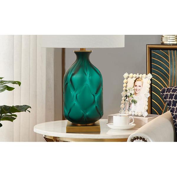 Изменяемый цвет Зеленый керамический современные настольные лампы для спальни 500 мм 550 мм