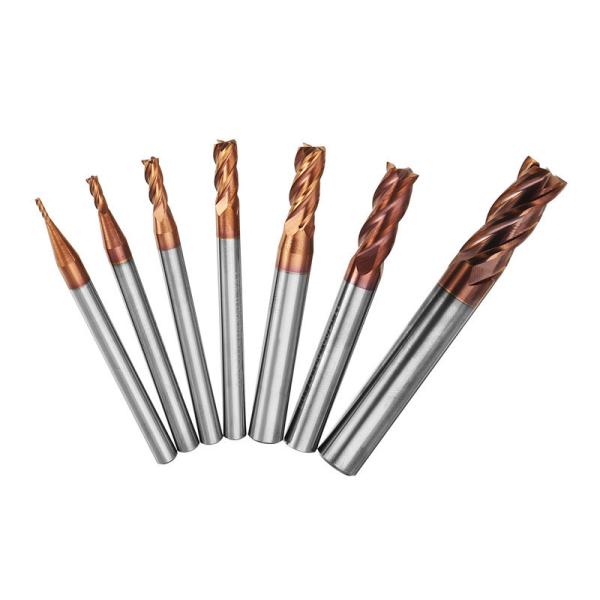 55 moinhos de extremidade contínuos do carboneto de Hrc/4mm 4 Flute ferramentas do CNC do moinho de extremidade