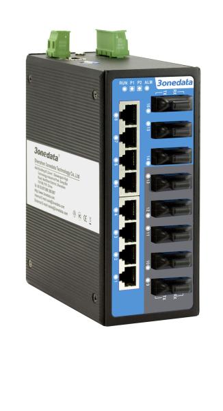16-port 48VDC Din Rail Mount Ethernet Switch With Rugged High Strength Metal Case