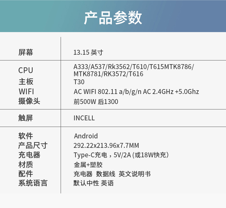 Kinstone 13.15 inch Android Tablet PC
