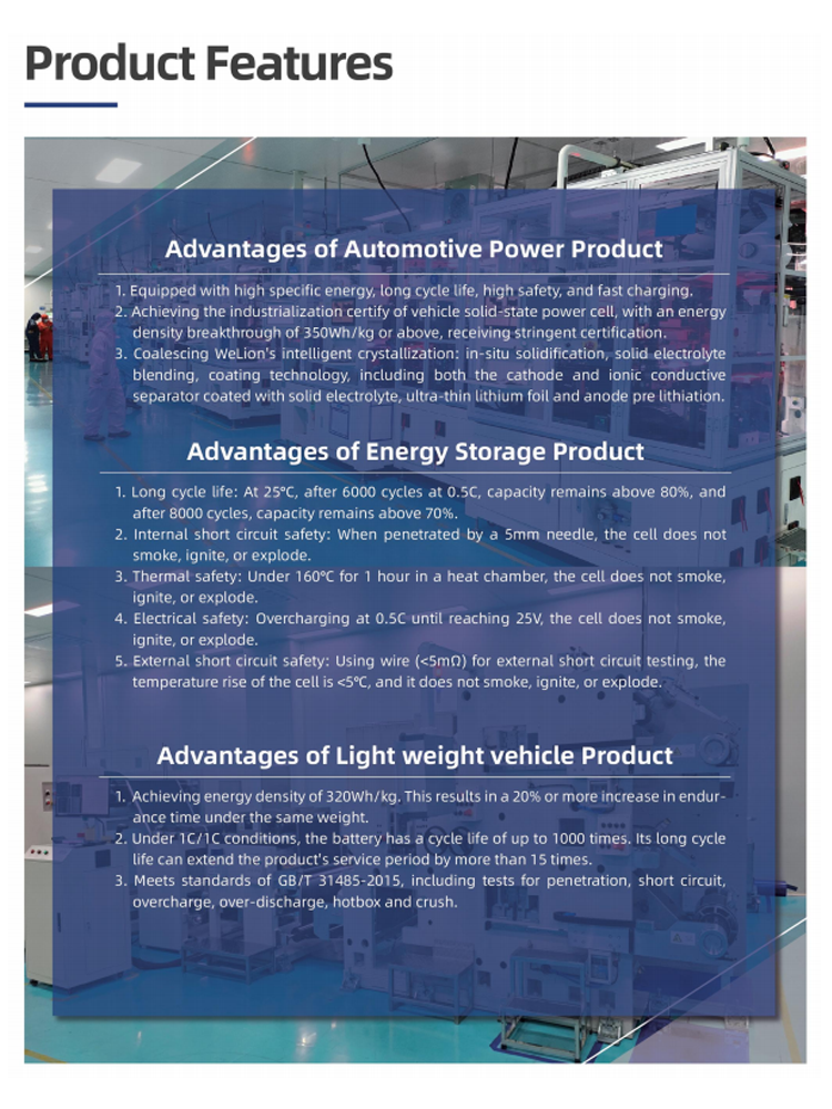 Semi-Solid-State Lithium-Ion Batteries 3.7V25Ah  Higher Energy Density Energy Storage Systems (ESS) OEM