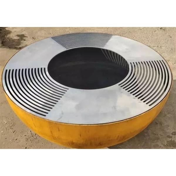 120cm Outdoor Metal Fire Pit Bowl Grill Corten Steel Hemisphere Barbecue