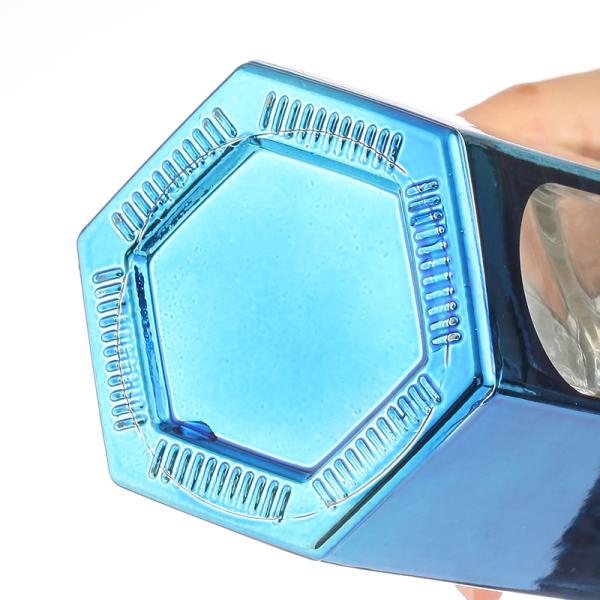 Custom Sealing Type Fancy Electroplated Colored Wine Bottles for Bar Celebrations