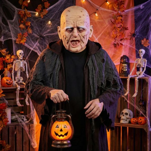 Hyper-Realistic Old Man Zombie Latex Mask - Premium Quality Latex Halloween Mask One Size Fits Most