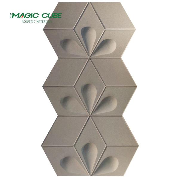 Decorative colorful 3D Polyester Fibre Board For The Wall Covering