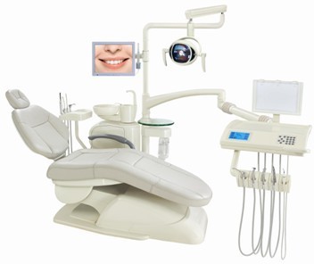 Dental Chair Treatment Unit dental unit with operation light with 24V noiseless DC motor chair detal chair with 9 memory dental unit with 3 way syringe (cold/hot ) dental unit with doctor stool