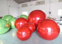 Bola de suspensão grande personalizada do espelho da decoração inflável do Natal, balão inflável reflexivo gigante do espelho
