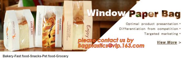 Eco-friendly Reusable bags Hot Chicken Bread Food Pack Printed Aluminum Foil Lined square bottom paper bag, BAGPLASTICS
