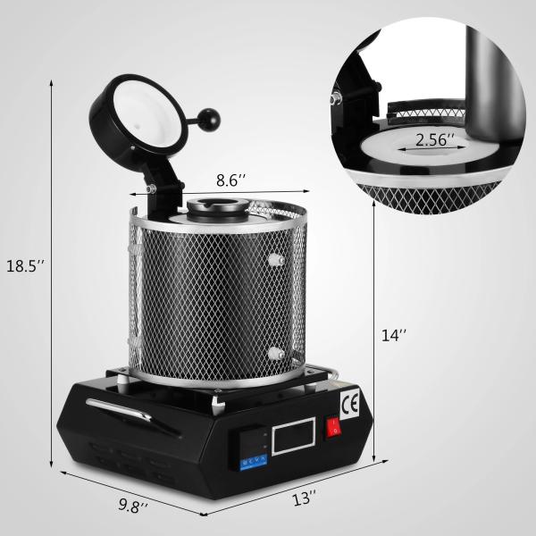 машина золота 1100К плавя для Адвокатуры, серебряного графитового тигля плавя печи