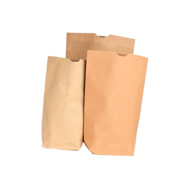 Flexo Print Brown Kraft Paper Bag Lightweight Portable Supermarket Shopping Use