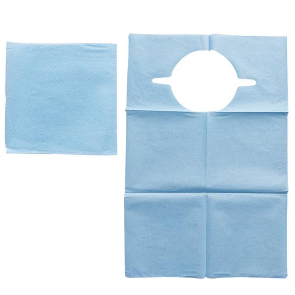 High quality dental bib paper  Disposable Waterproof PE film+paper child adult Bib Aprons