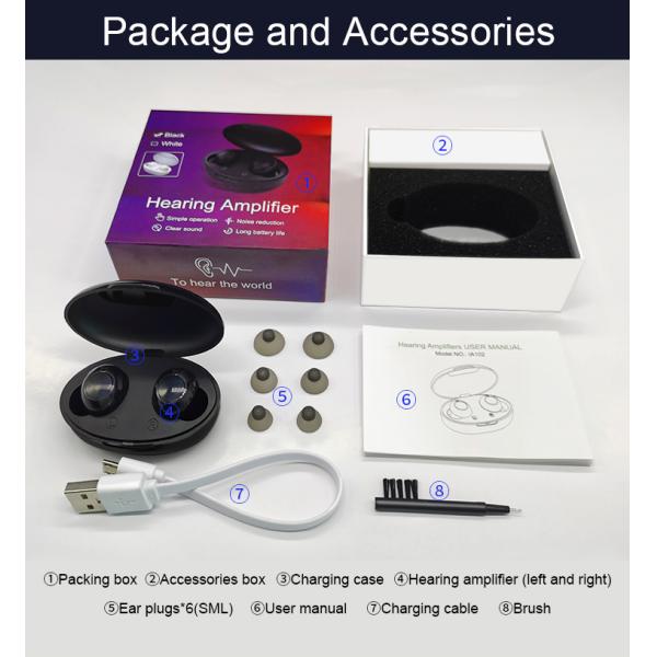 Latest Mini Sale Buy Cheap Price Analog Ear Unseen Invisible Amplifier Deaf Earphone Rechargeable Amazon Hearing Aid Case Black