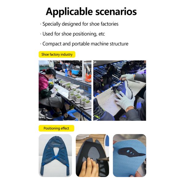 35K Handheld Footwear Ultrasonic Positioning Machine Shoe Label Attaching Machine