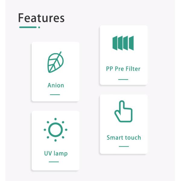 Office Cleaner 40W 30M2 180M3/H Odor Air Purifier