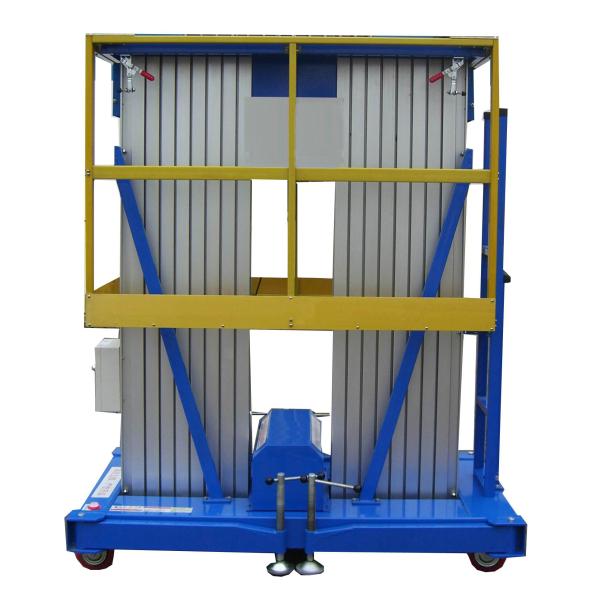 Double Mast Portable Aerial Work Platform 6 Meters Lifting Height Aluminum Alloy Profile