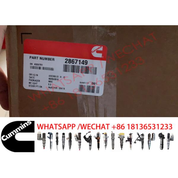 Первоначальный ИНЖЕКТОР CUMMINS 2867149 F00BL0J019 2867149 2882079 4964170 4918073 для двигателя дизеля K19 K60 QSK19 CM850