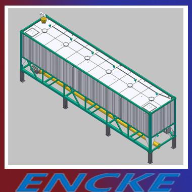 Low Level Cement Silos Professional Horizontal Cement Silo / Batching Plant Cement Silo Tank