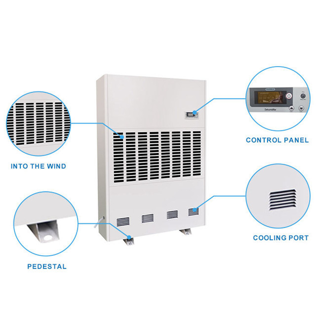 168L-480L Best Quality Hotels Hose Drainage Air Greenhouse Commercial Portable Industrial Dehumidifier
