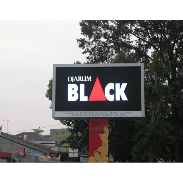 Energy Saving P10 Full Color Outdoor LED Sign IP65 , Steel Cabinet Material