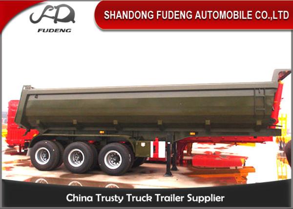 U Shape Dump Semi Trailer 40T-100T Payload For Sand / Stone Transportation