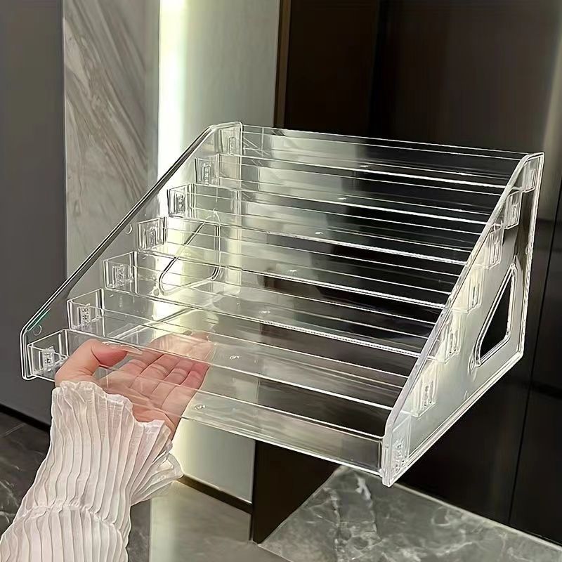 Factory Custom Eyeshadow Palette Organizer Acrylic Desktop Stand Display Rack for Cosmetic Nail Polish Storage Assembly