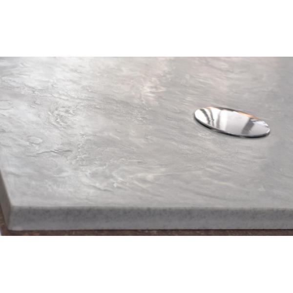 Основание ливня Polymarble профессионала свободное стоящее серое, прямоугольный поднос ливня