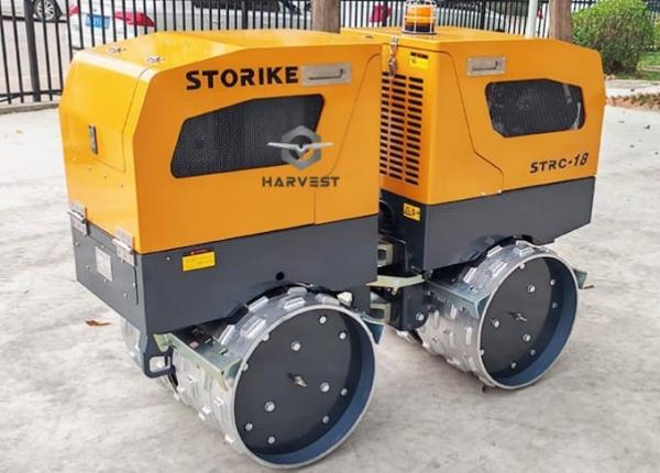 1.8 Ton Remote Control Double Drum Sheep Foot Roller STRC18 For Sale in Angola