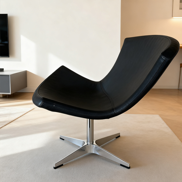 Modern Leather Lazy Lounge Recliner Swivel Chair Living Room Furniture for Bedroom Office Hotel Use