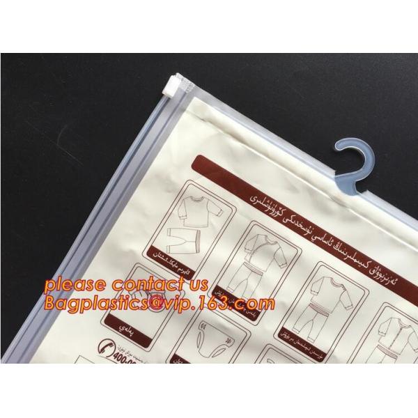 Swimwear Packaging Pouch With K Top, Gusset Bag Bikini Zipper Packaging Bags, Hanger Hook Underwear